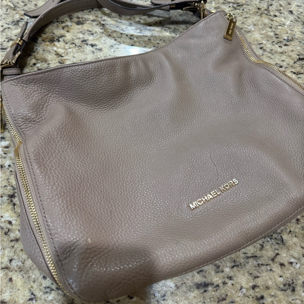 Michael Kora grey leather bag